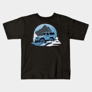 Jeep vehicle Blue Design Kids T-Shirt